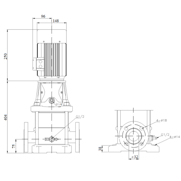 Насос повышения давления SHIMGE ALT 5-6 (3х380В; 1,10кВт)