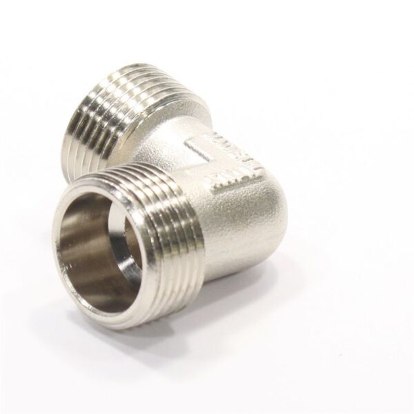 Угольник 90° 3/4"-3/4", General Fittings 2700 20, резьба-резьба, нар., латунь (никель)