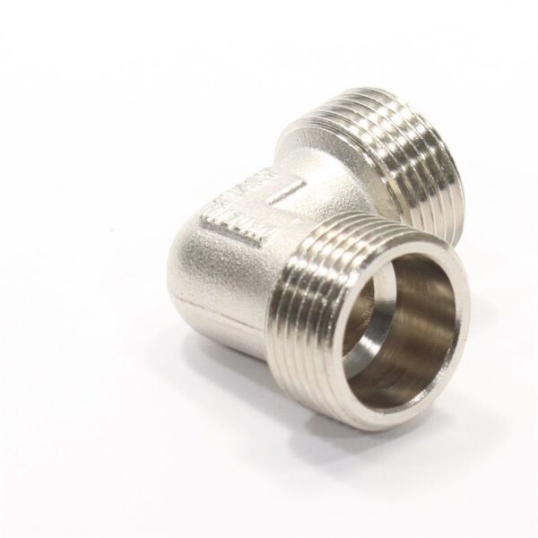 Угольник 90° 3/4"-3/4", General Fittings 2700 20, резьба-резьба, нар., латунь (никель)