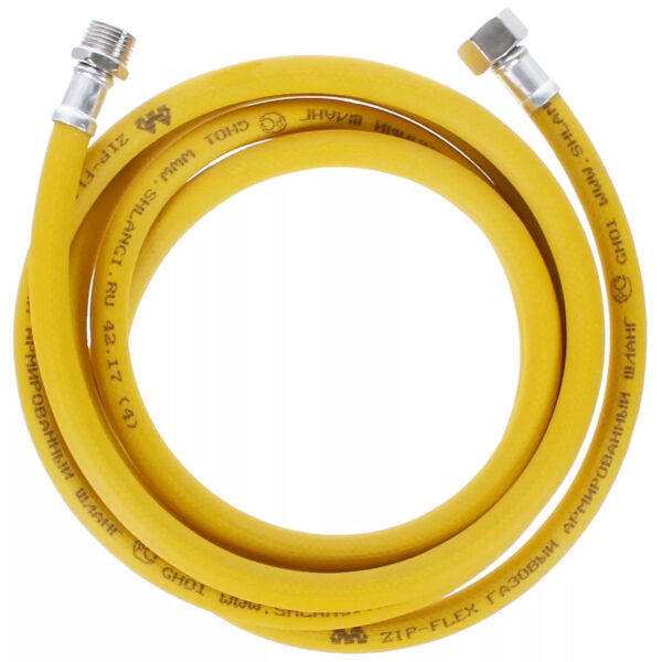 Шланг для газа ПВХ армированный ЗИП-ФЛЕКС L=3,5м Г1/2 - Ш1/2 в индивидуальной упаковке