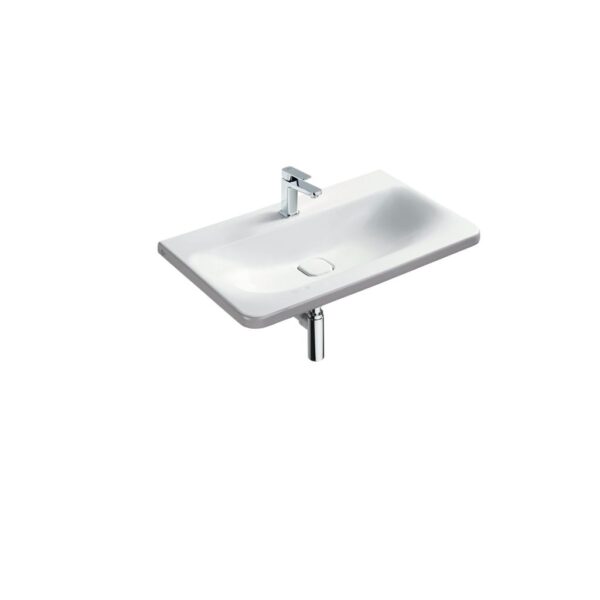 Раковина Ideal Standard TONIC II 80 см, керамическая накладка слива, белая