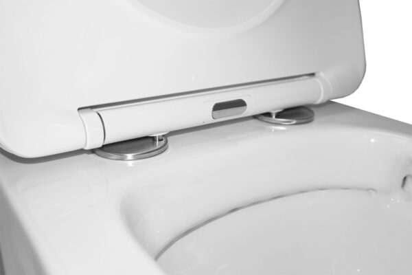Унитаз подвесной Azario Atrio 490x365x360 безободковый, с сиденьем микролифт, белый