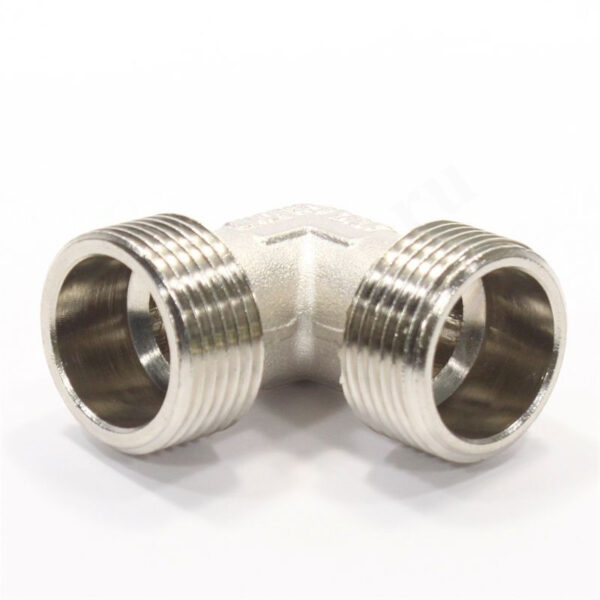 Угольник 90° 3/4"-3/4", General Fittings 2700 20, резьба-резьба, нар., латунь (никель)