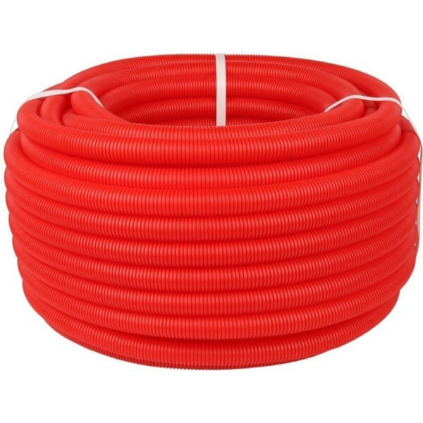 Труба гофра WAAG DN40 x 6,0 PN10 (бухта 40 м), PE-LD, красная, для труб D25 мм