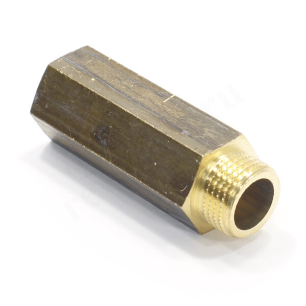 Удлинитель 1/2"-1/2", General Fittings 2600 D8, резьба-резьба, вн.- нар., латунь, L10