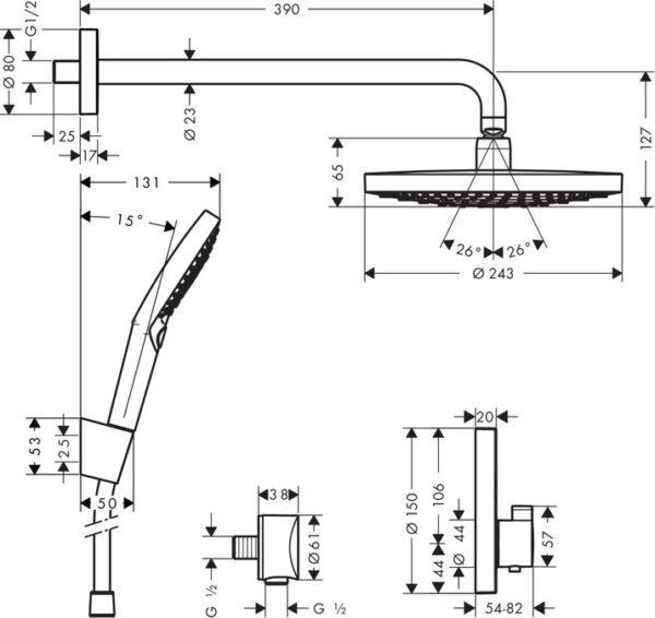 Душевой набор Hansgrohe Raindance Select S / ShowerSelect S