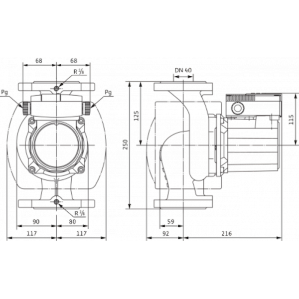 Насос циркуляционный Wilo TOP-S 40/10 DM PN6/10 (3х380В; 0,35кВт)