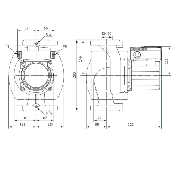 Насос циркуляционный Wilo TOP-S 50/10 EM PN6/10 (1х220В; 0,45кВт)