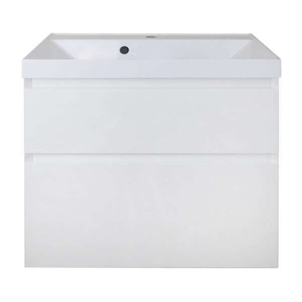 Комплект тумба Azario Velluto 70 700х450х660 подвесная, с раковиной Slim 70, белый матовый