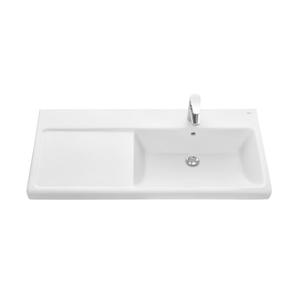 Раковина мебельная Roca THE GAP Plus 100х46 правая, высокий бортик, 1 отверстие