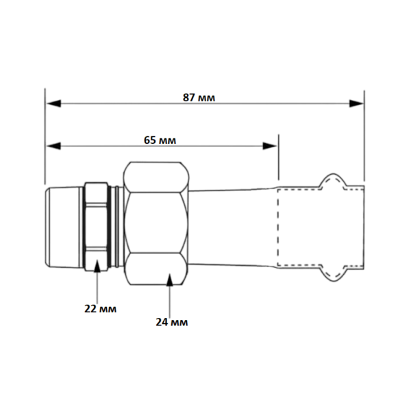 Американка 15-1/2", WAAG Heavy Inox, пресс-резьба, нар., сталь нержавеющая