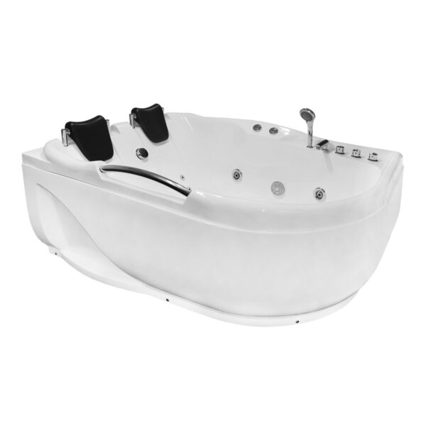Ванна акриловая Loranto 1200х1700х650 с гидромассажем, левосторонняя, для двух персон