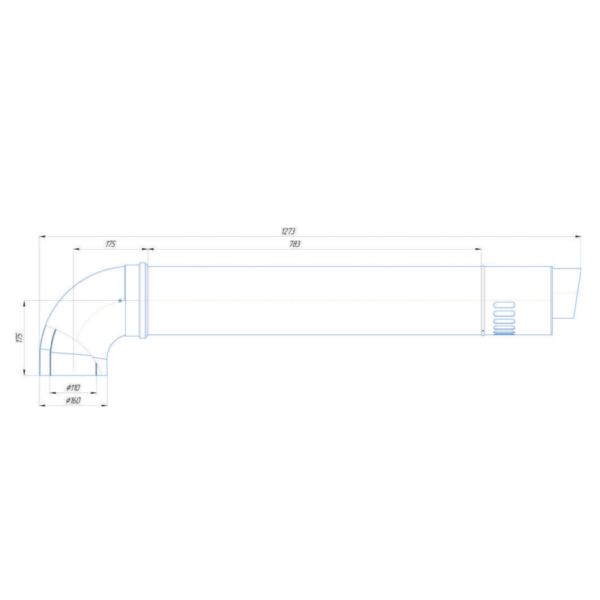 Дымоход в сборе WAAG DN110/160 x L0,78м