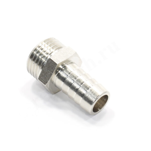 Переходник 14-1/2", General Fittings 2600 D9, штуцер-резьба, нар., латунь (никель)