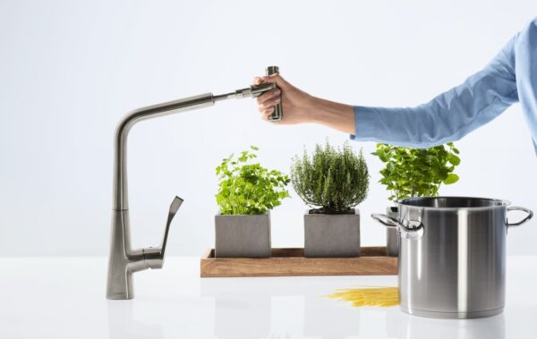 Смеситель Hansgrohe Metris Select, для кухонной мойки, однорычажный, хром