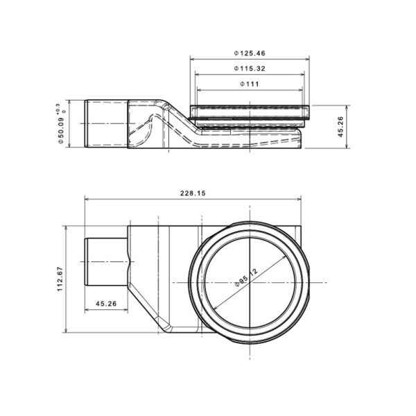 Душевой лоток Pestan Betto Line 650 (цвет 2в1 Stainless Steel/Ceramic)