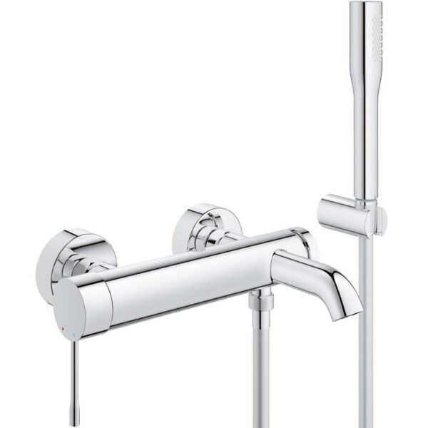 Смеситель для ванны с душевым гарнитуром Grohe Essence+ Хром