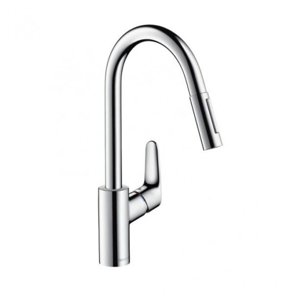 Hansgrohe Focus Смеситель для кухни 240, однорычажный, с выдвижным душем, 1/2