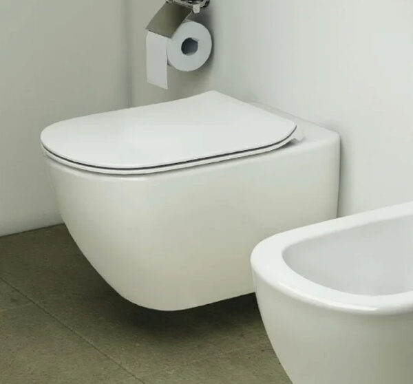 Комплект унитаза с инсталляцией Ideal Standard Tesi Aqua Blade с сиденьем Микролифт и Черной матовой