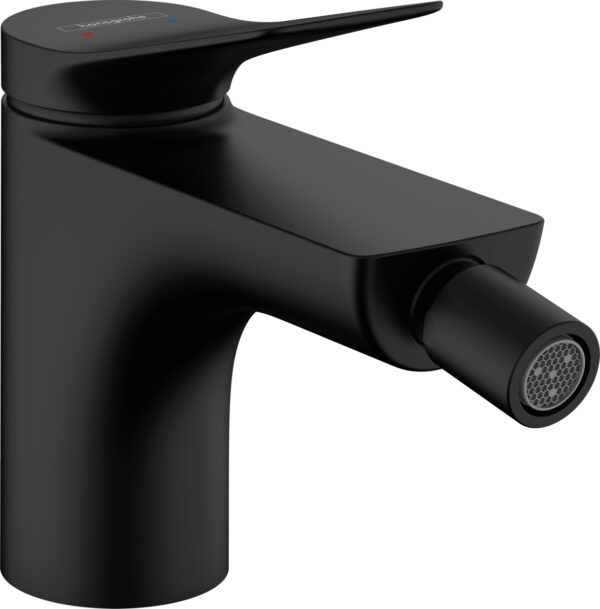 Смеситель для биде Hansgrohe Vivenis, однорычажный, со сливным гарнитуром, матовый черный