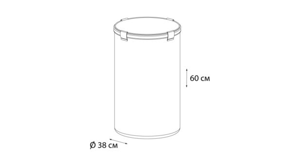 Fixsen FX-1033А Корзина для белья на завязках серая