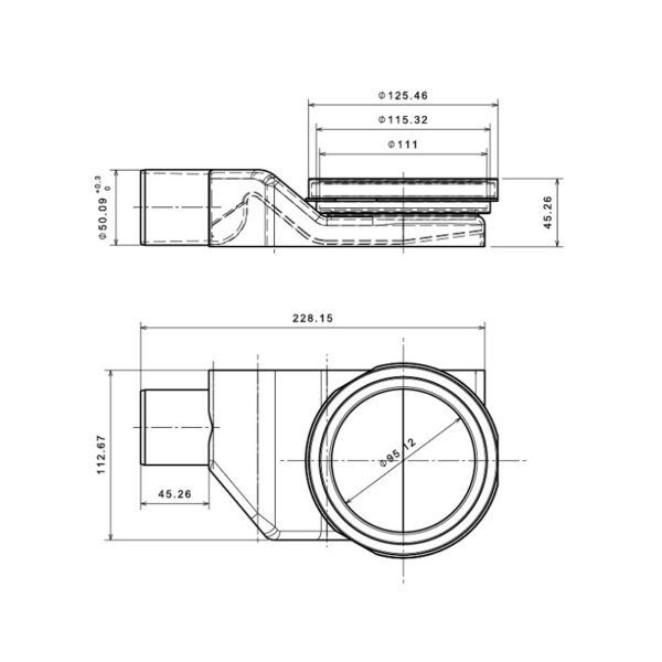 Душевой лоток Pestan Betto Net Line 550 (цвет Stainless Steel)