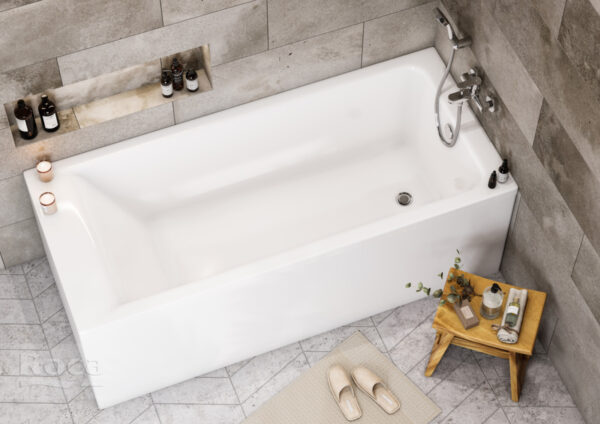 Ванна акриловая Roca EASY 170x80 прямоугольная, белая
