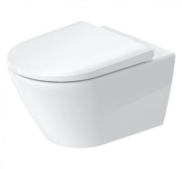 Унитаз подвесной Duravit D-Neo Rimless с креплением Durafix, сиденье микролифт, белый