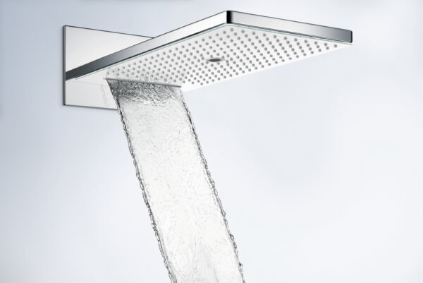 Верхний душ Hansgrohe Rainmaker Select 580 3jet, с настенным креплением скрытого монтажа, белый/хром