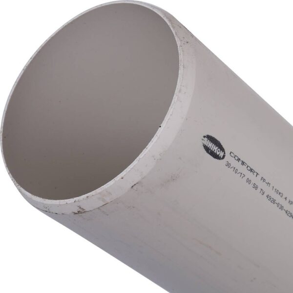 Труба канализационная Sinikon COMFORT PLUS DN110 x 3,8 PN1L2м, PP-H, белая, шумопоглощающая