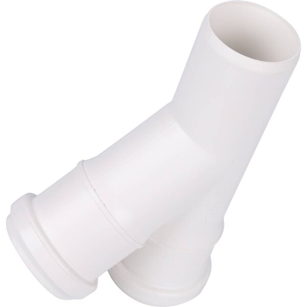Тройник 45° 50-50-50, Sinikon COMFORT PLUS, раструб-труба, белый