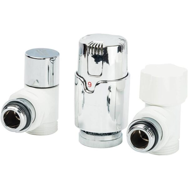 14702703CBLUX LUXOR KT 259/A Термостатический комплект 1/2 EK угловой (RS259/A+DS79/A+TA1200), белый