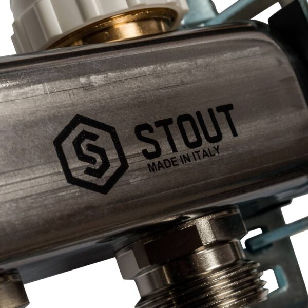 SMS 0907 000003 STOUT Коллектор из нержавеющей стали в сборе с расходомерами 3 вых.
