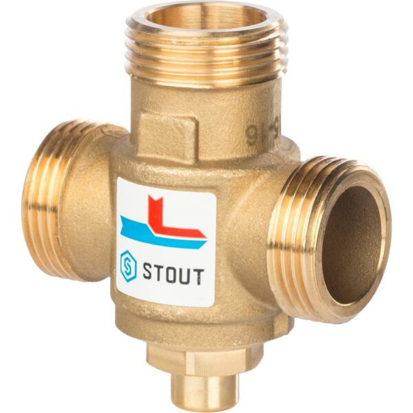 SVM-0050-326006 STOUT Термостатический смесительный клапан G 1 1/2M-G 1 1/2F-G 1 M 60°С