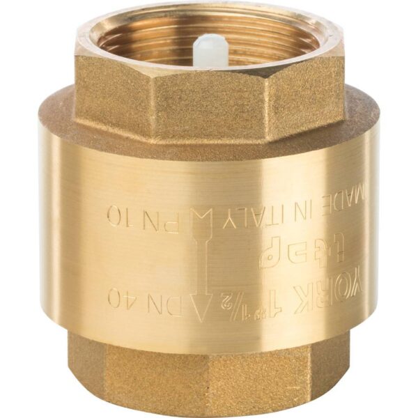 SVC-0002-000040 STOUT 1 1/2 Клапан обратный пружинный муфтовый с пластиковым седлом