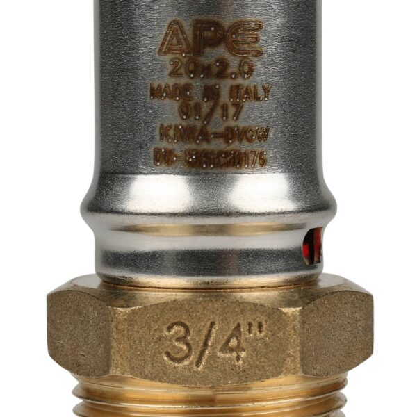 SFP-0001-003420 STOUT Переходник с наружной резьбой 3/4 х20 для металлопластиковых труб прессовой