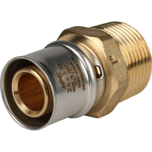 SFP-0001-000126 STOUT Переходник с наружной резьбой 1 х26 для металлопластиковых труб прессовой