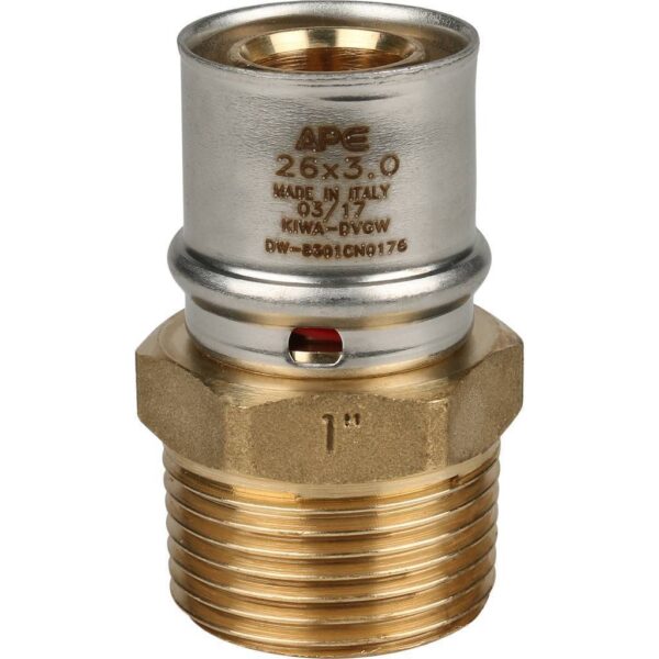 SFP-0001-000126 STOUT Переходник с наружной резьбой 1 х26 для металлопластиковых труб прессовой