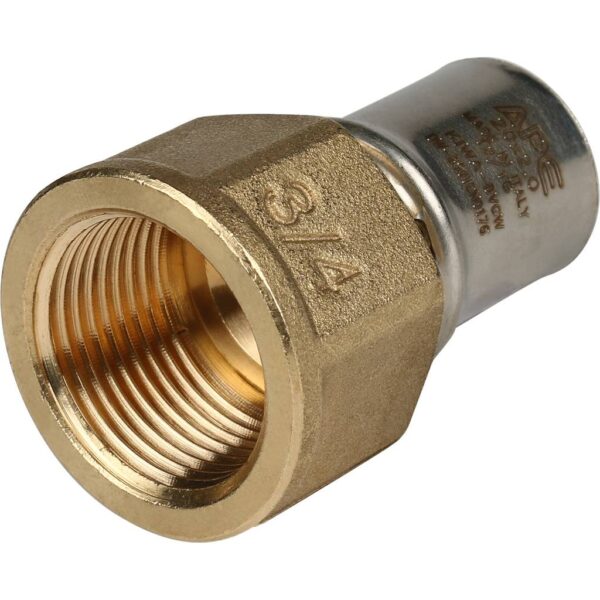 SFP-0002-003420 STOUT Переходник с внутренней резьбой 3/4 х20 для металлопластиковых труб прессовой