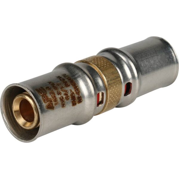 SFP-0003-001616 STOUT Муфта соединительная равнопроходная 16х16 для металлопластиковых труб прессово