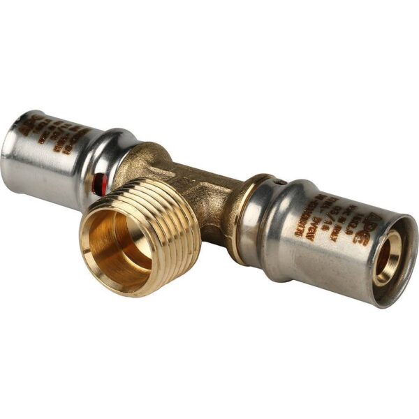 SFP-0008-161216 STOUT Тройник-переходник с наружной резьбой 16х1/2 х16 для металлопластиковых труб п