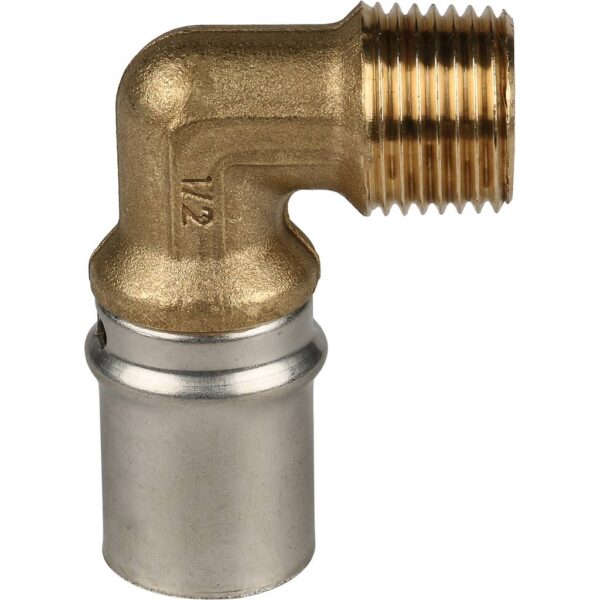 SFP-0011-001220 STOUT Угольник-переходник с наружной резьбой 1/2 х20 для металлопластиковых труб пре