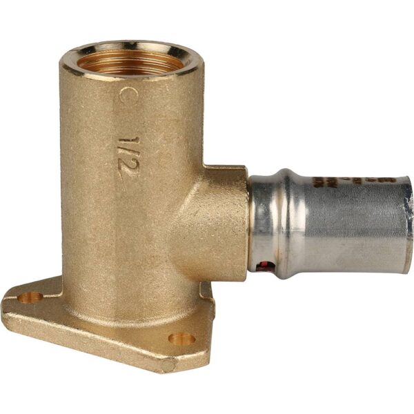 SFP-0012-001216 STOUT Угольник настенный с креплением удлинённый 1/2 х16 для металлопластиковых труб