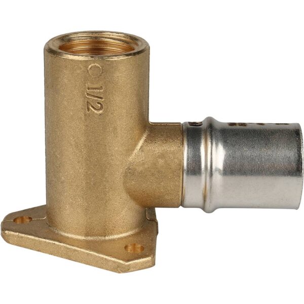 SFP-0012-001220 STOUT Угольник настенный с креплением удлинённый 1/2 х20 для металлопластиковых труб