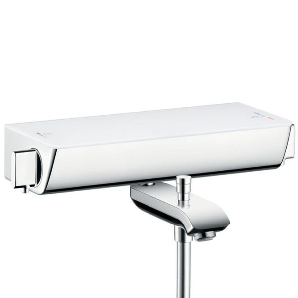 Смеситель для ванны Hansgrohe Ecostat Select, с термостатом, белый хром
