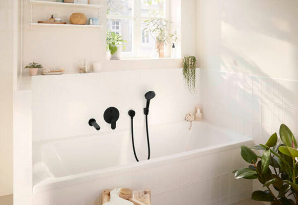 Смеситель для душа Hansgrohe Rebris S внешняя часть, черный матовый