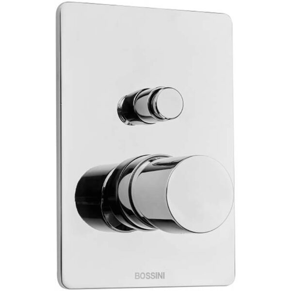Комплект Bossini CUBE Смеситель для душа, встраиваемый, 2 выхода, внешняя часть, хром + Встраиваемая